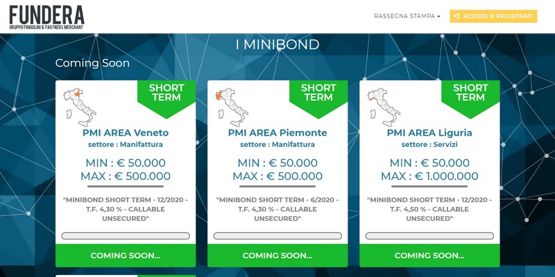 01Fundera prima piattaforma equity crowdfunding minibond